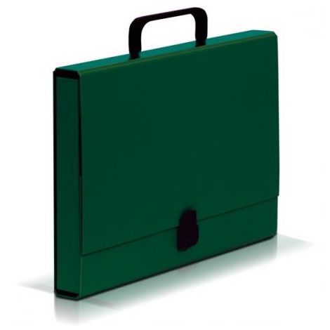 Teczka z rączką VauPe A4/4cm Classic, Zielona ciemna